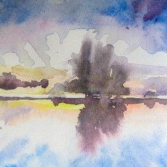 The lake 2016 / 15x20 / Watercolor