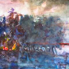 Nocturne 2015 / 46x55 / Watercolor
