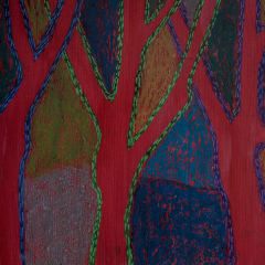Red trees 2018/ 25x35/ Mixed media