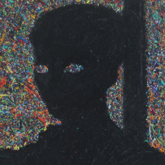 New Years`s self-portrait 2017 / 24,5 x 17 / mixed media